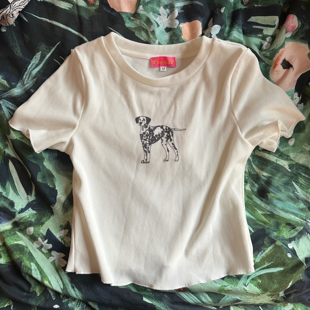 Les Mis Dalmatian Crop Top Baby Tee